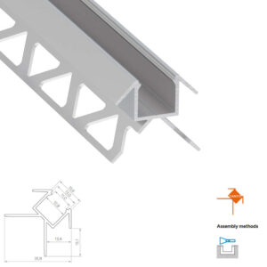 Ъглов LED профил за плочки Lumines Lighting Canto 10-1540-10
