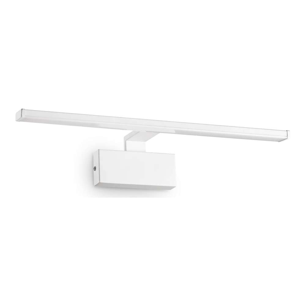 LED аплик Ideal Lux Alma AP D51 224985 с бяло метално тяло, дължина 51 см и опален дифузер