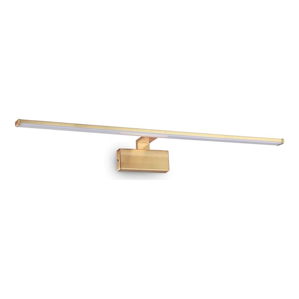 LED аплик Ideal Lux Alma AP D81 225005 с метално тяло в месингов цвят, дължина 81 см и опален дифузер