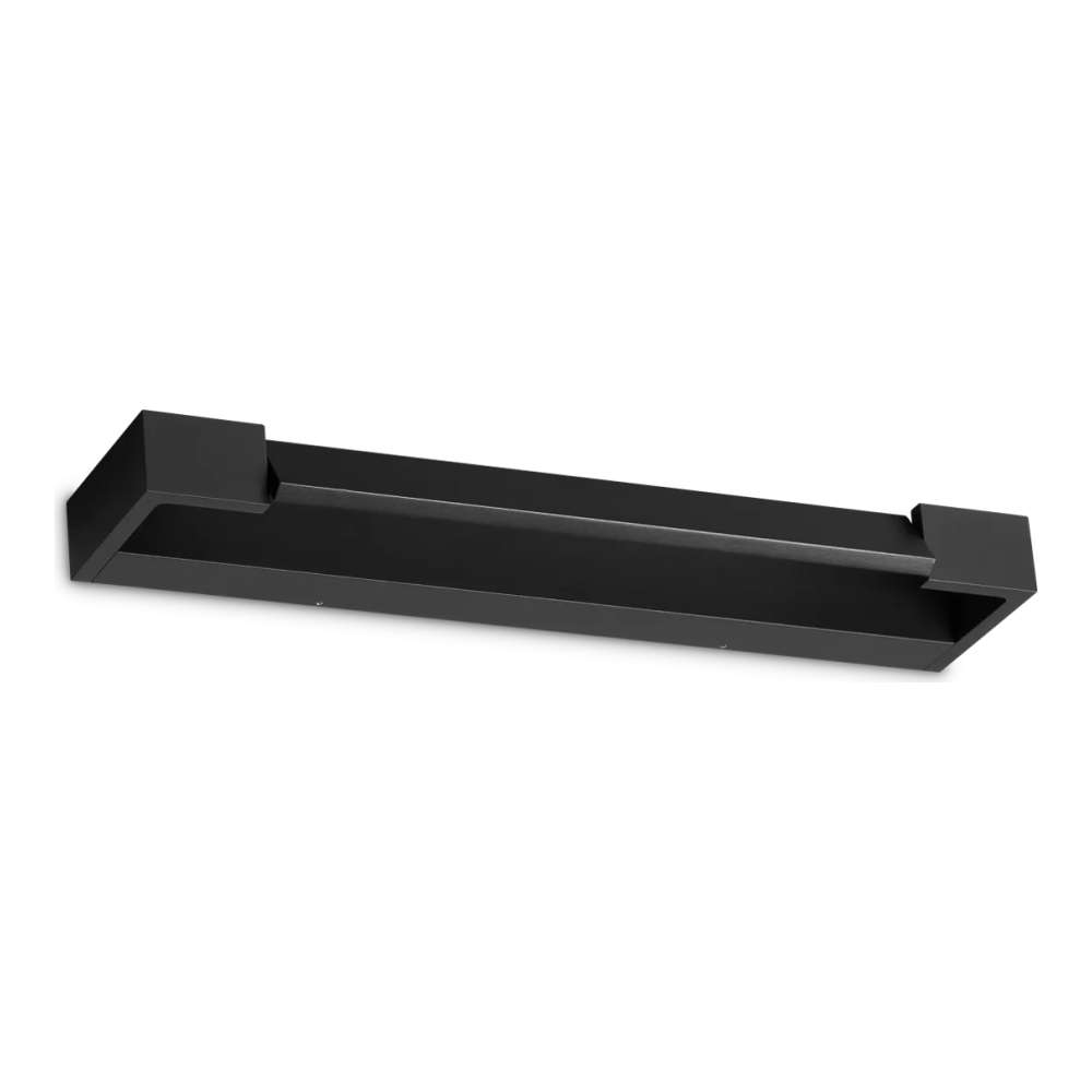 Черен алуминиев LED аплик Ideal Lux Balance AP D45 321547 с дължина 45 см и стъклен дифузер
