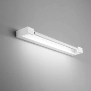 Белият вариант Balance AP D60 е показан включен на сива стена - Ideal Lux 287577