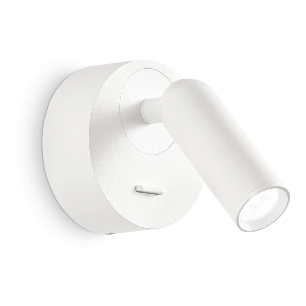 Ideal Lux Bean AP Round 260600 - LED аплик с бяло покритие, кръгла основа и цилиндрична глава