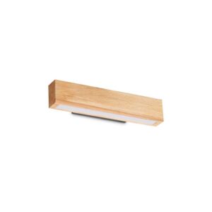LED аплик Ideal Lux Craft AP D40 284477 от естествено дърво с долен опален дифузер