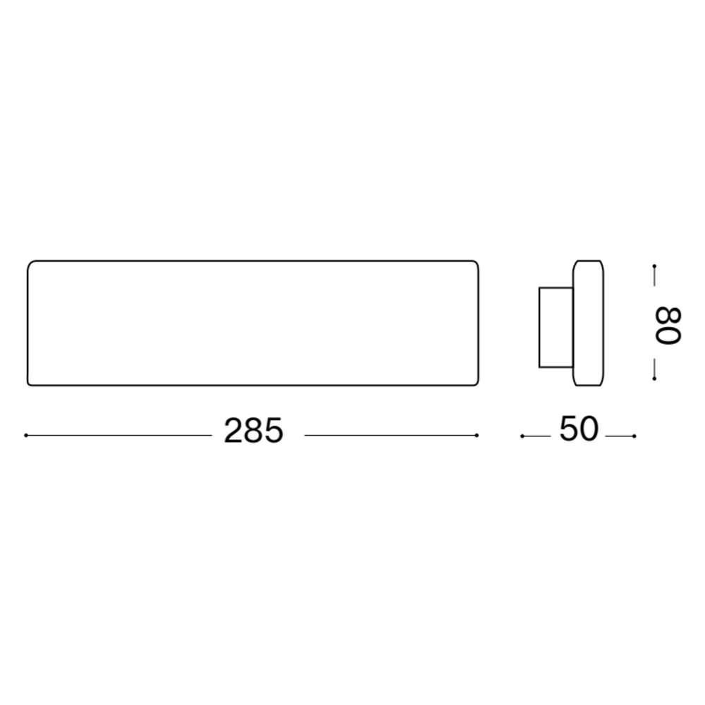 Схема с размери на LED аплик Ideal Lux Desk AP2 173252