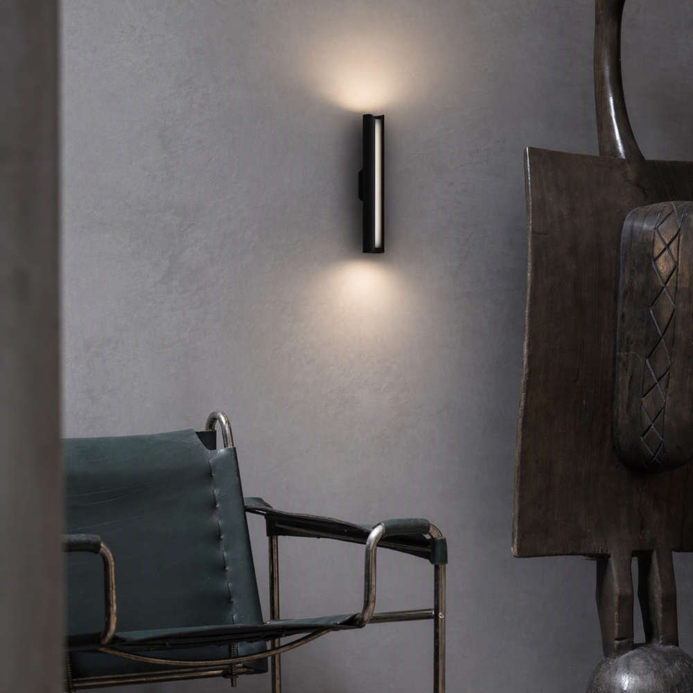 Стенен LED аплик Ideal Lux Dorica AP1 366265 черен в интериор