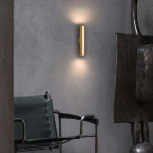 Стенен LED аплик Ideal Lux Dorica AP1 366357 в цвят месинг в интериор