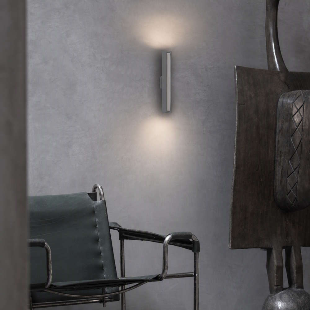 Стенен LED аплик Ideal Lux Dorica AP1 366371 сив в интериор