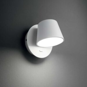 Ideal Lux Gim 167152 - светещ бял аплик с наклонена глава върху стена