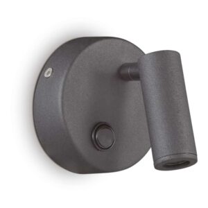 Ideal Lux Page AP Round 142579 в черен цвят с кръгла основа и цилиндрична глава