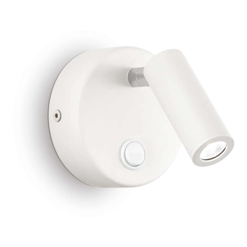 Ideal Lux Page AP Round 142586 в бял цвят с кръгла основа и цилиндрична глава