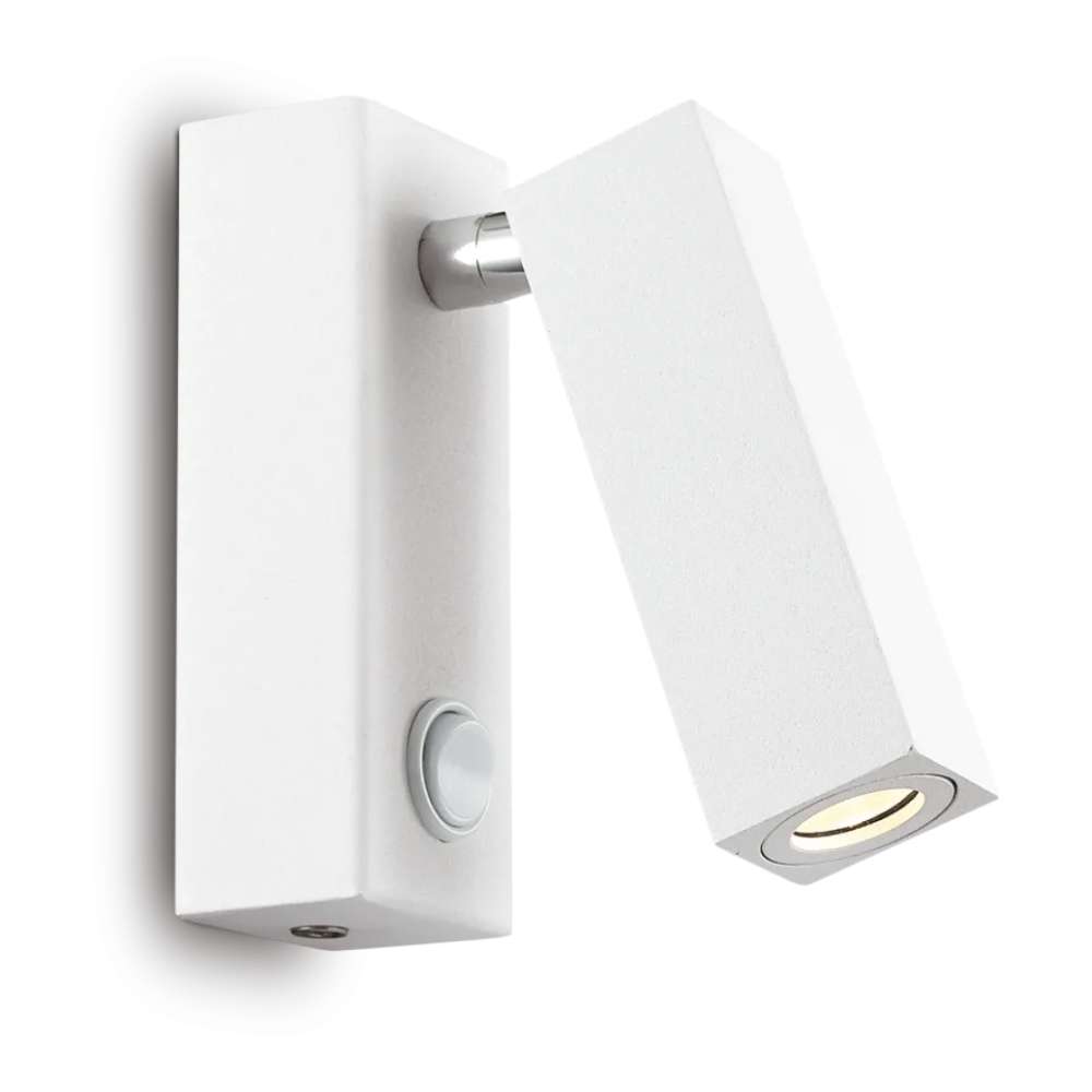 Ideal Lux Page AP Square 142258 в бял цвят с правоъгълна основа и подвижна глава