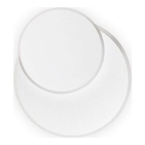 Бял LED аплик Ideal Lux Pouche AP Round 259345 със застъпващи се кръгли елементи от метал и матиран акрил