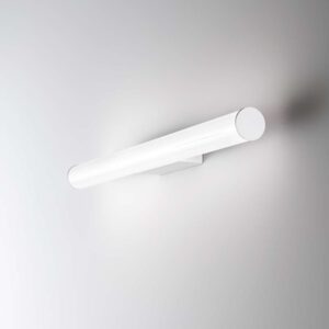 Включен бял LED аплик Ideal Lux Pretty AP D060 287782 с опален дифузер, монтиран хоризонтално върху стена