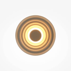 LED аплик Maytoni Nami MOD400WL-L5GR2.7K с сив вълнообразен метален отражател и включена топла светлина