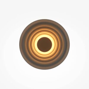 LED аплик Maytoni Nami MOD400WL-L5KH2.7K със сиво-зелен вълнообразен метален отражател и включена топла светлина