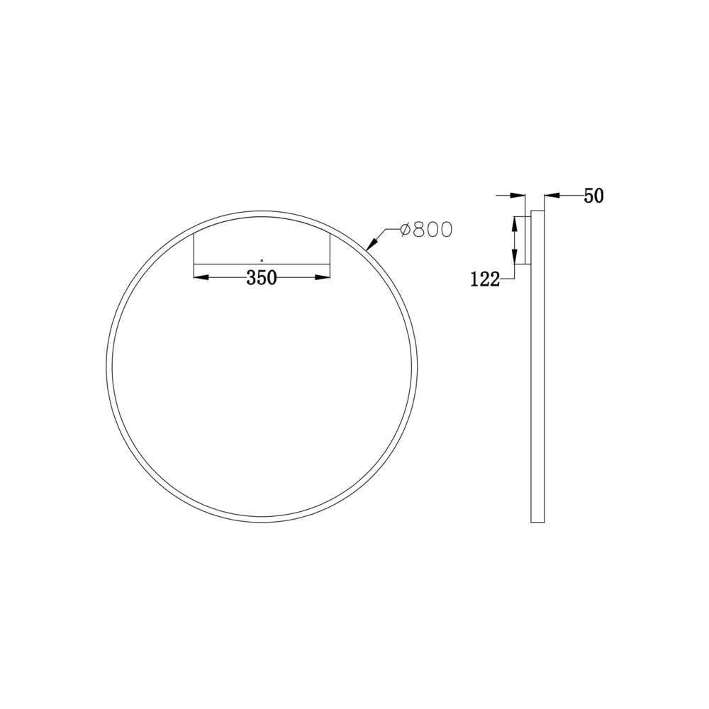 Maytoni Rim MOD058WL-L50B3K - схема с размери