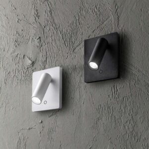 Ideal Lux Lite 250113 - бял и черен аплик Lite с насочени надолу глави върху стена