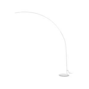 Бял LED лампион Ideal Lux Comet PT 304649 с дълга извита метална дъга и кръгла основа