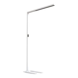 Бял LED лампион Ideal Lux Comfort-2 PT 345307 с дълга линейна глава и отворена основа за поставяне до бюро