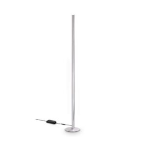 LED лампион Ideal Lux Dorica PT1 366142 50W 3000K 190 см в цвят стомана - изглед на продукта на бял фон