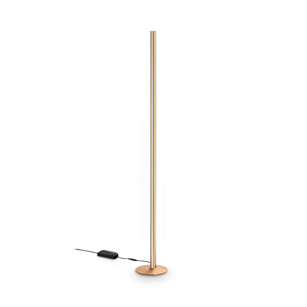 LED лампион Ideal Lux Dorica PT1 366159 50W 3000K 190 см в цвят мед - изглед на продукта на бял фон