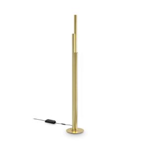 LED лампион Ideal Lux Dorica PT3 366241 66W 3000K 190 см в цвят месинг - изглед на продукта на бял фон