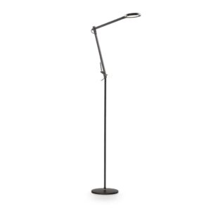 Черен LED лампион Ideal Lux Futura PT 204949 с чупещо се рамо и кръгла основа