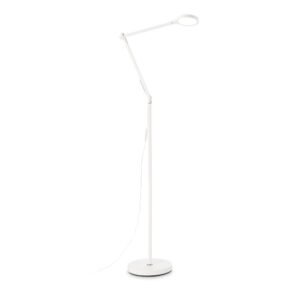 Бял LED лампион Ideal Lux Futura PT 272085 с чупещо се рамо и кръгла основа