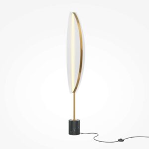 LED лампион Maytoni Breeze MOD281FL-L33BS3K в месингов цвят с черна основа