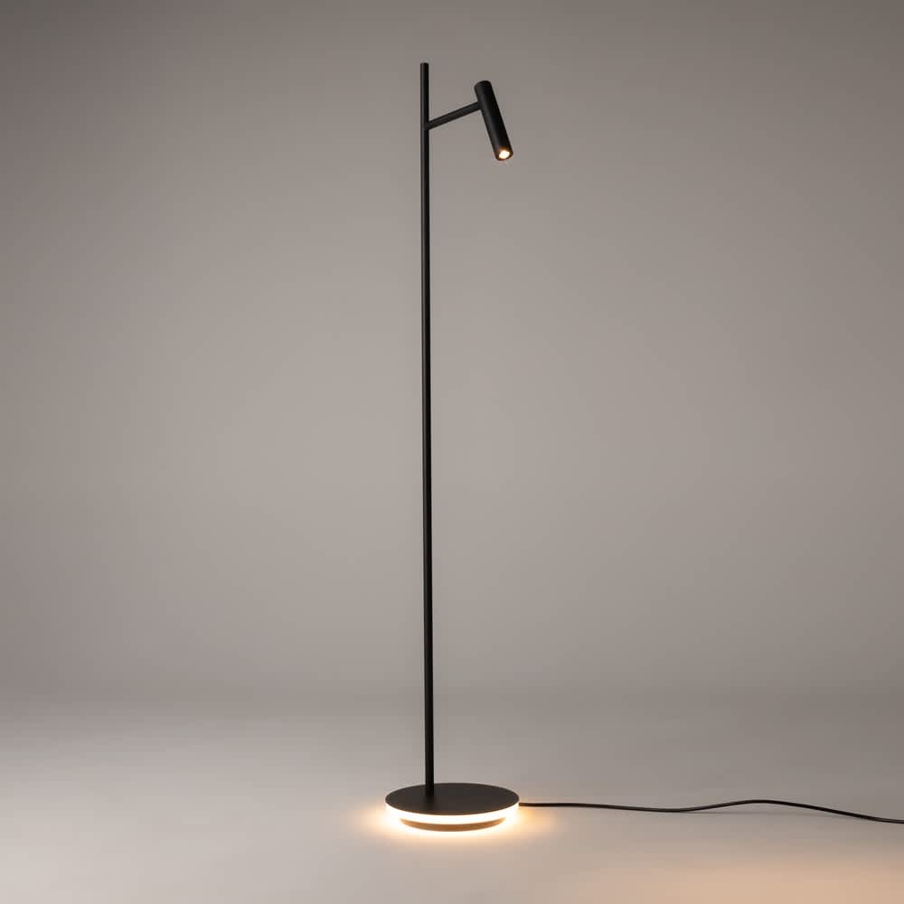 Maytoni Estudo Z010FL-L8B3K - черен LED лампион с осветена основа