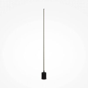 Линеен LED лампион Maytoni Flow MOD147FL-L20BK1 с метално тяло в цвят черен и кръгла основа на светъл фон
