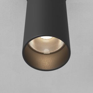 LED луна за таван Maytoni Focus LED C151CL-13W3K-B, черна, детайл на оптиката