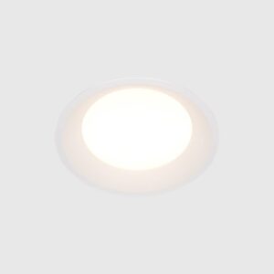 LED луна за вграждане Maytoni Okno DL055-18W4K-W, бяла, общ изглед на кръглата бяла луна