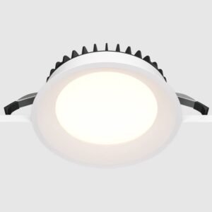 LED луна за вграждане Maytoni Okno DL055-24W4K-W, бяла, общ изглед на вграждането на бялата луна