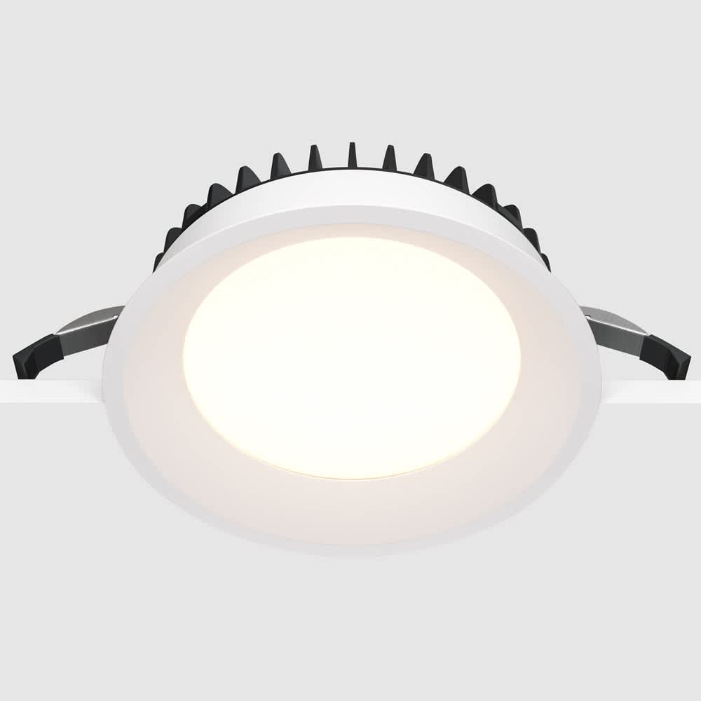 LED луна за вграждане Maytoni Okno DL055-24W4K-W, бяла, общ изглед на вграждането на бялата луна