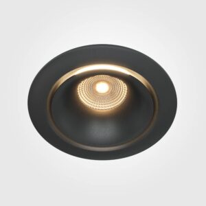 LED луна за вграждане Maytoni Yin DL031-2-L12B, черна, общ изглед на черната LED луна