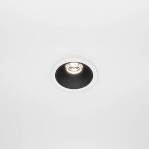 Maytoni Alfa DL043-01-10W4K-D-RD-WB - изглед след вграждане LED луна за вграждане Maytoni Alfa DL043-01-10W4K-D-RD-WB, бяла с черен рефлектор, изглед след вграждане