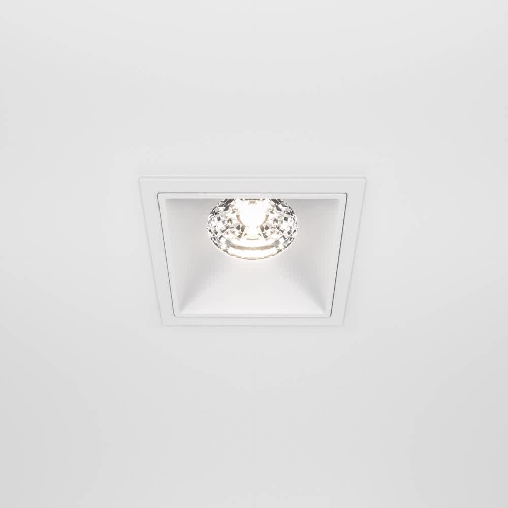 LED луна за вграждане Maytoni Alfa DL043-01-15W4K-D-SQ-W, бяла, изглед след вграждане