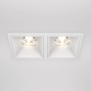 Maytoni Alfa DL043-02-15W3K-SQ-W - изглед след вграждане LED луна за вграждане Maytoni Alfa DL043-02-15W3K-SQ-W, бяла, изглед след вграждане