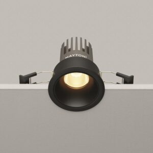 Черна LED луна Maytoni Dip DL115-10W-2.7K-B, цяло тяло и монтажни пружини
