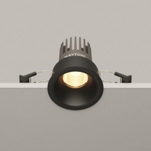 Черна LED луна Maytoni Dip DL115-10W-3K-B, цяло тяло и монтажни пружини