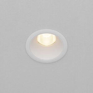 Бяла LED луна Maytoni Dip DL115-10W-3K-W, изглед на видимата част след вграждане