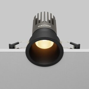 Черна LED луна Maytoni Dip DL118-15W-2.7K-B, цяло тяло и монтажни пружини