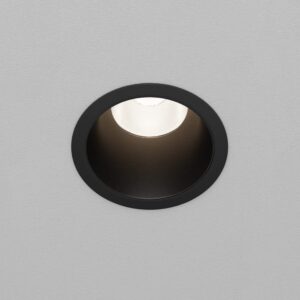 Черна LED луна Maytoni Dip DL118-15W-2.7K-B, изглед на видимата част след вграждане