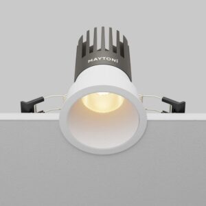 Бяла LED луна Maytoni Dip DL118-15W-2.7K-W, цяло тяло и монтажни пружини