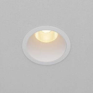 Бяла LED луна Maytoni Dip DL118-15W-2.7K-W, изглед на видимата част след вграждане
