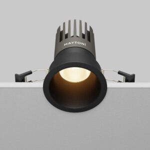 Черна LED луна Maytoni Dip DL118-15W-3K-B, цяло тяло и монтажни пружини