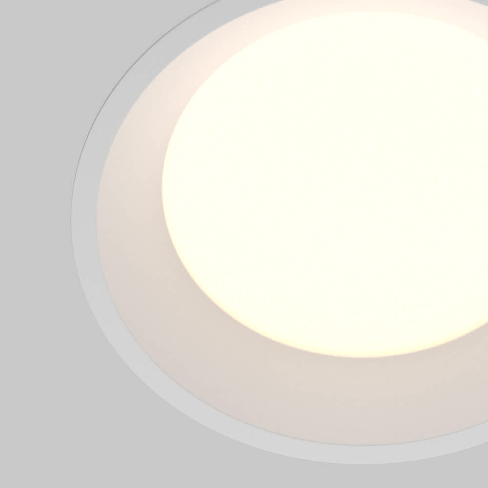 LED луна за вграждане Maytoni Okno DL055-18W3-4-6K-W, бяла, детайл на светлинната част