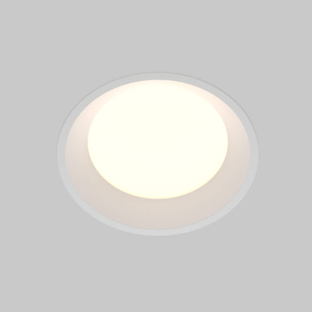 LED луна за вграждане Maytoni Okno DL055-18W3-4-6K-W, бяла, общ изглед на кръглата луна