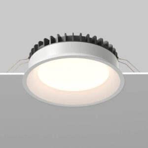 LED луна за вграждане Maytoni Okno DL055-24W3-4-6K-W, бяла, страничен изглед на монтажа в таван